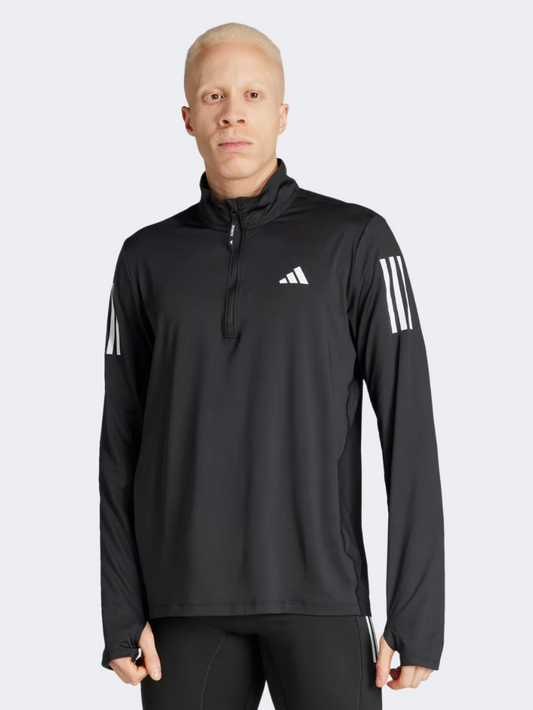 Adidas Own The Run Half-Zip Men Running Long Sleeve Black
