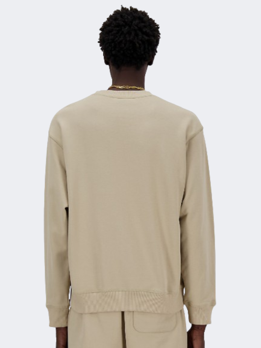 New Balance Athletics Men Lifestyle Sweatshirt Stoneware