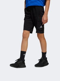 شورت رياضي للأولاد الأطفال Adidas Essentials Cargo أسود/أبيض