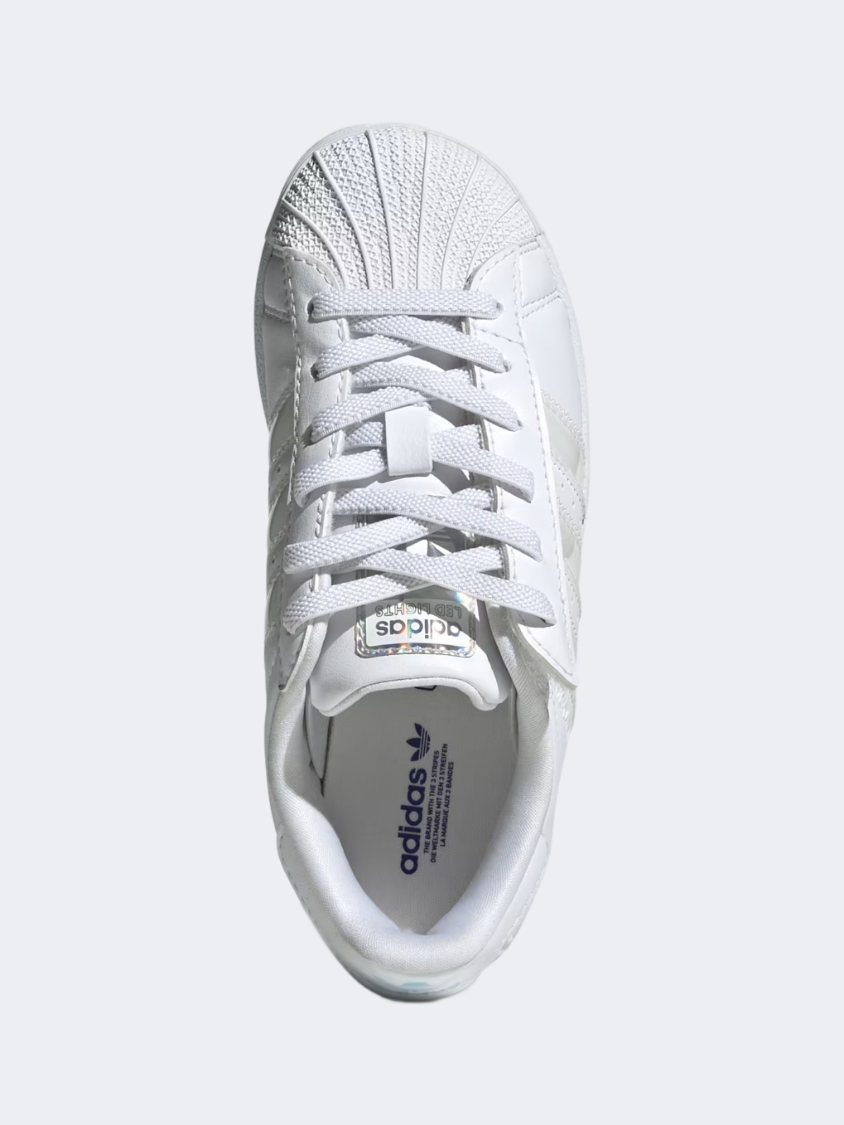 Adidas Superstar Led Lights Ps-Girls Original Shoes Cloud White