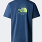 The North Face Biner Graphic 4 Men Lifestyle T-Shirt Shady Blue/Lime