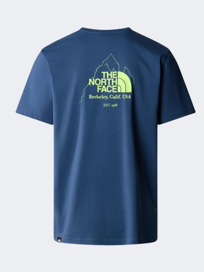The North Face Biner Graphic 4 Men Lifestyle T-Shirt Shady Blue/Lime