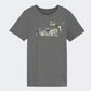 Puma Essentials Plus Logo Boys Lifestyle T-Shirt Mineral Grey