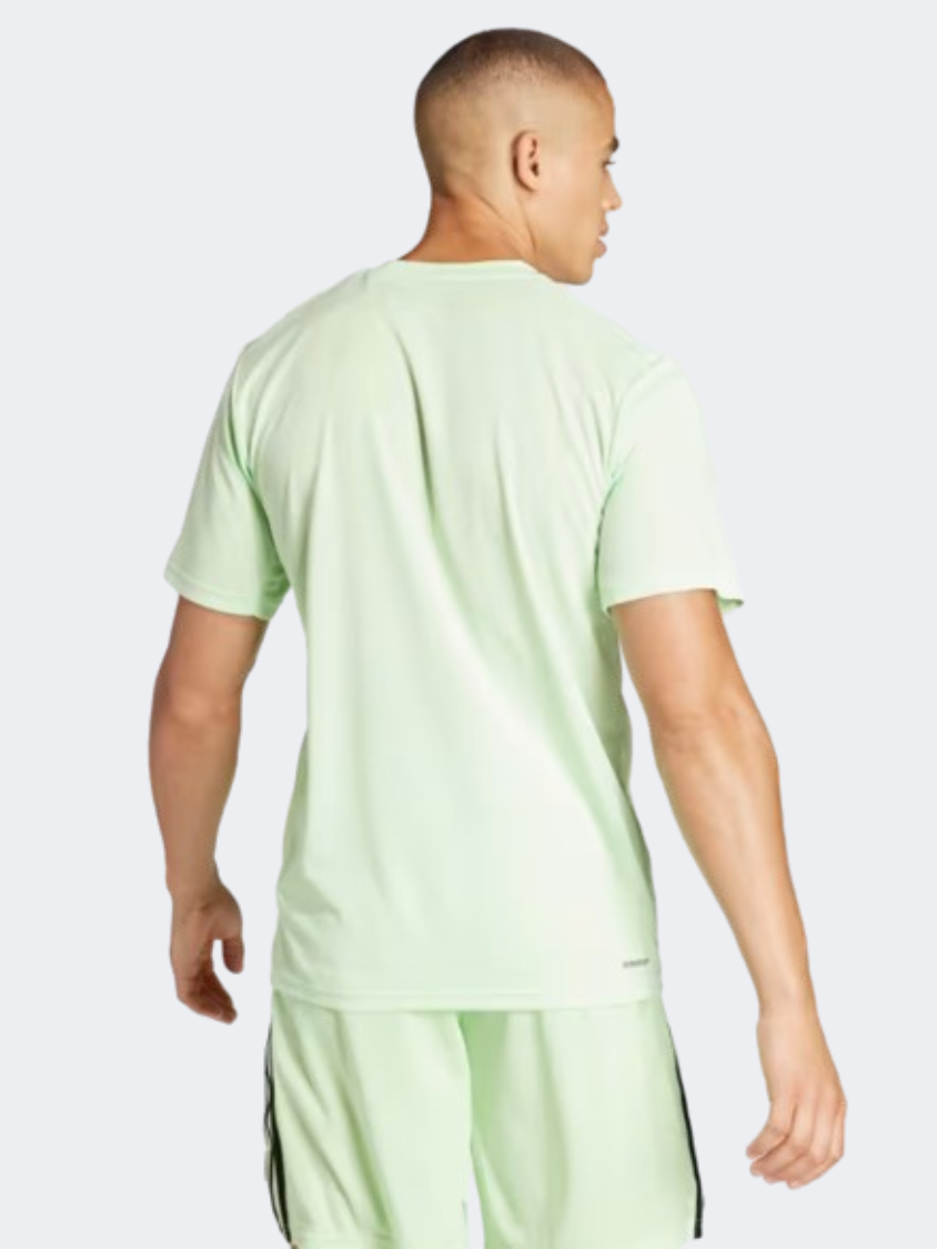 Adidas Essentials Base Logo Men Training T-Shirt Green Spark/Black
