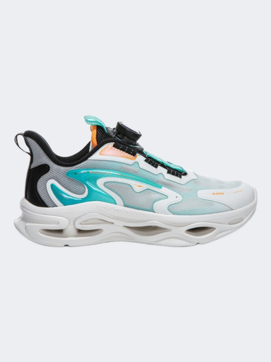 Erke Kids-Boys Running Shoes White/Blue Green