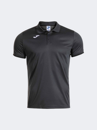 بولو تدريب رجالي قصير الأكمام Joma Combi Premium رمادي داكن/أسود