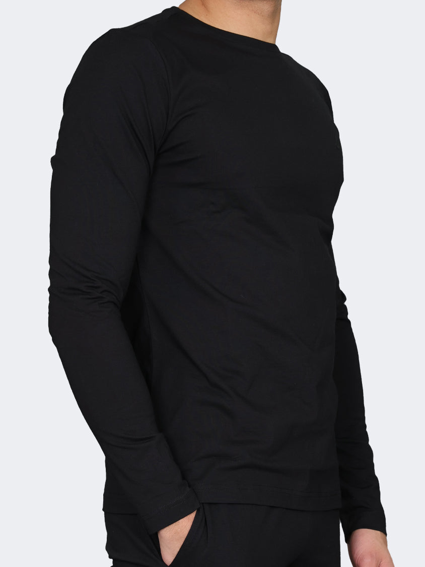 Oil And Gaz Classic Men Lifestyle R.Neck Long Sleeve Black