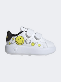 Adidas Advantage Smiley Infant Unisex Sportswear Shoes White/Yellow/Black
