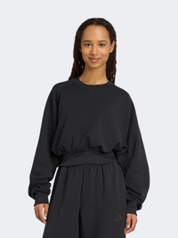 Adidas All Szn Soft Lux Women Sportswear Sweatshirt Black