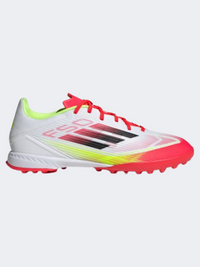 Adidas حذاء كرة قدم رجالي F 50 League Tf أبيض/أسود/أصفر