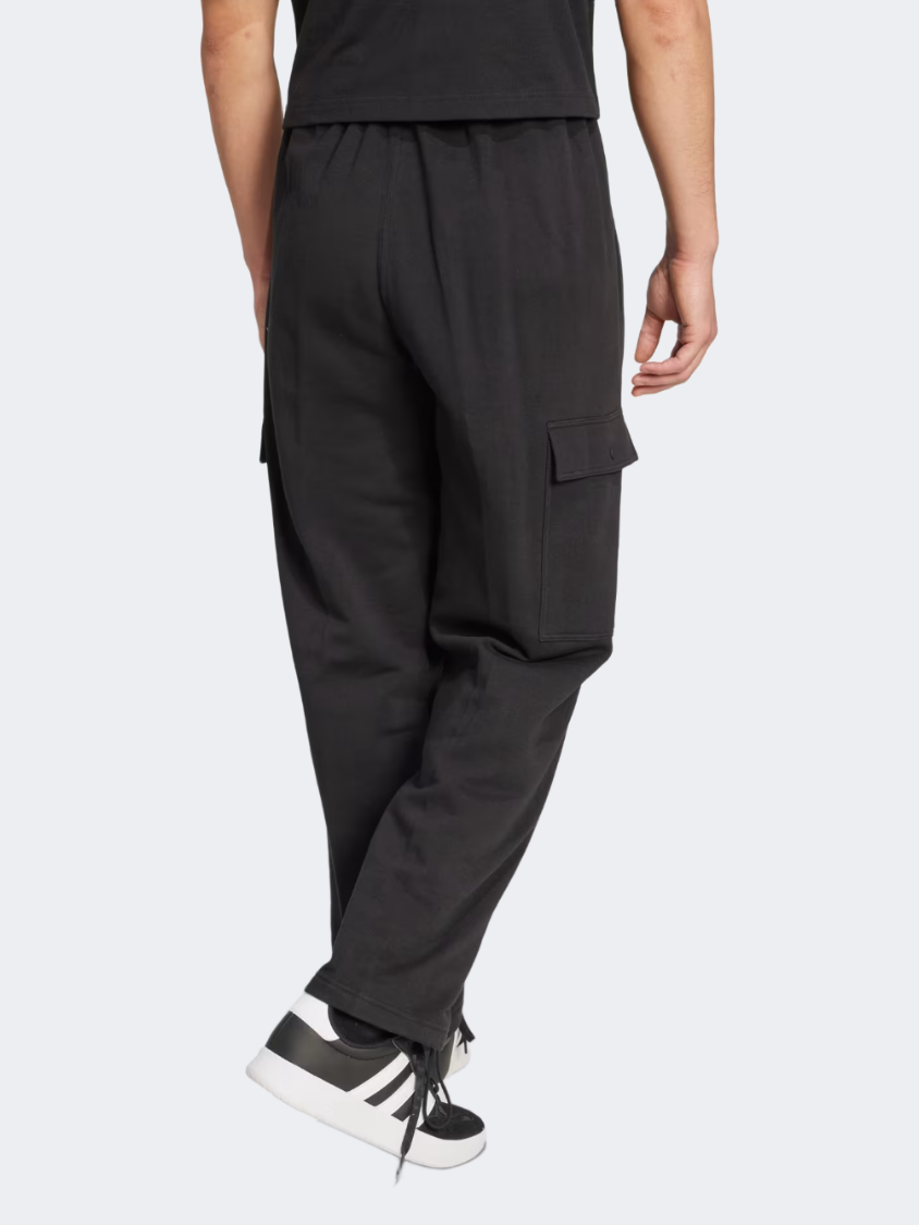 Adidas All Szn French Terry Loose Cargo Open Hem Men Sportswear Pant Black