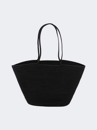 Oil & Gaz Functional Women Ribbed  Beach Bag Black
