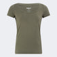 Oil And Gaz Round Neck Women Lifestyle T-Shirt Olive