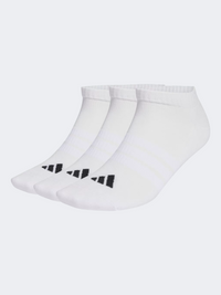 أديداس جوارب تدريب أساسية مبطنة منخفضة القص 3 أزواج للجنسين أبيض/أسود