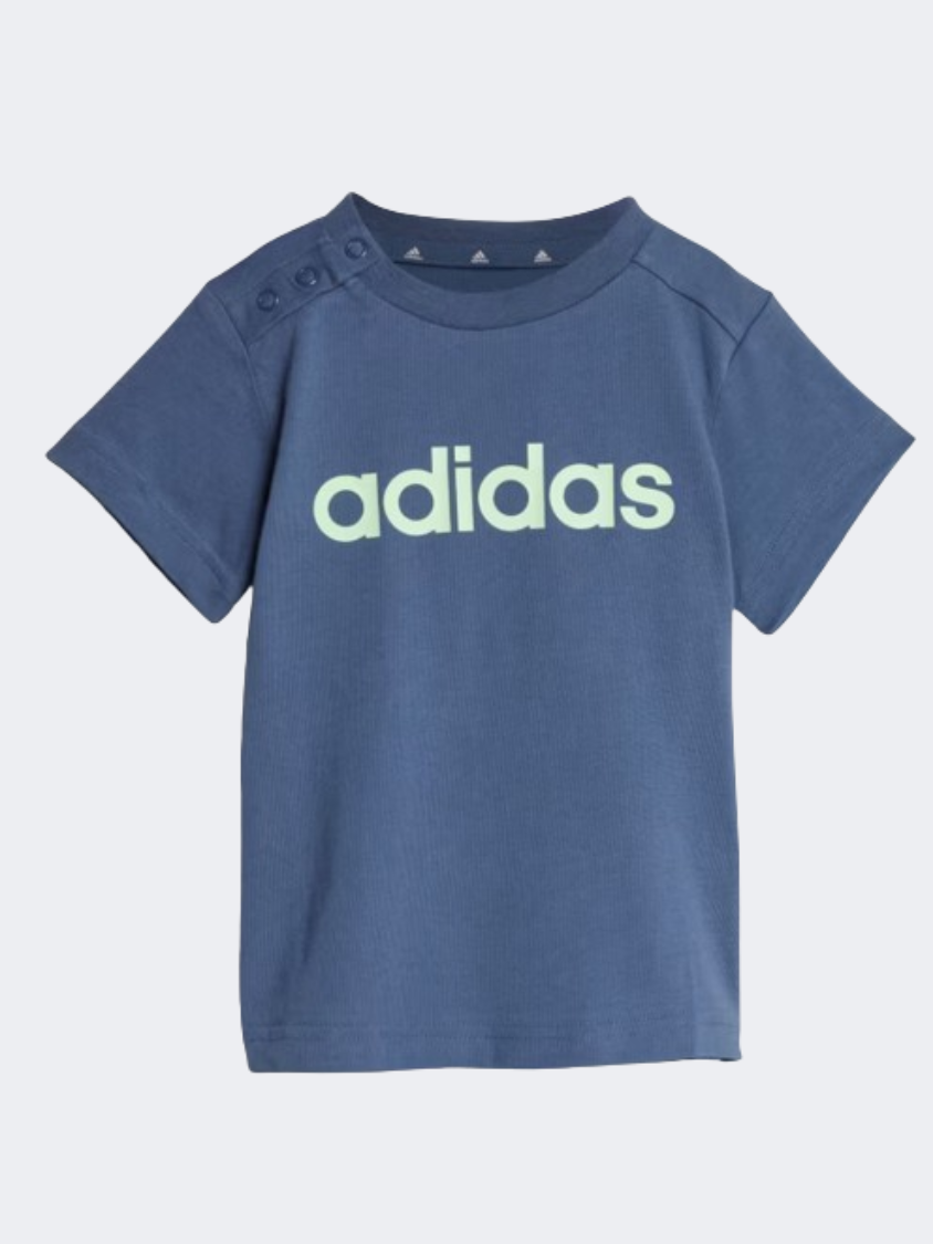 Adidas Essentials Lineage Baby Boys Sportswear Set Ink/Green Spark