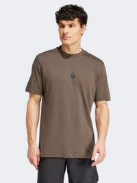 Adidas Strength Graphic تيشيرت تدريب رجالي زيتوني داكن