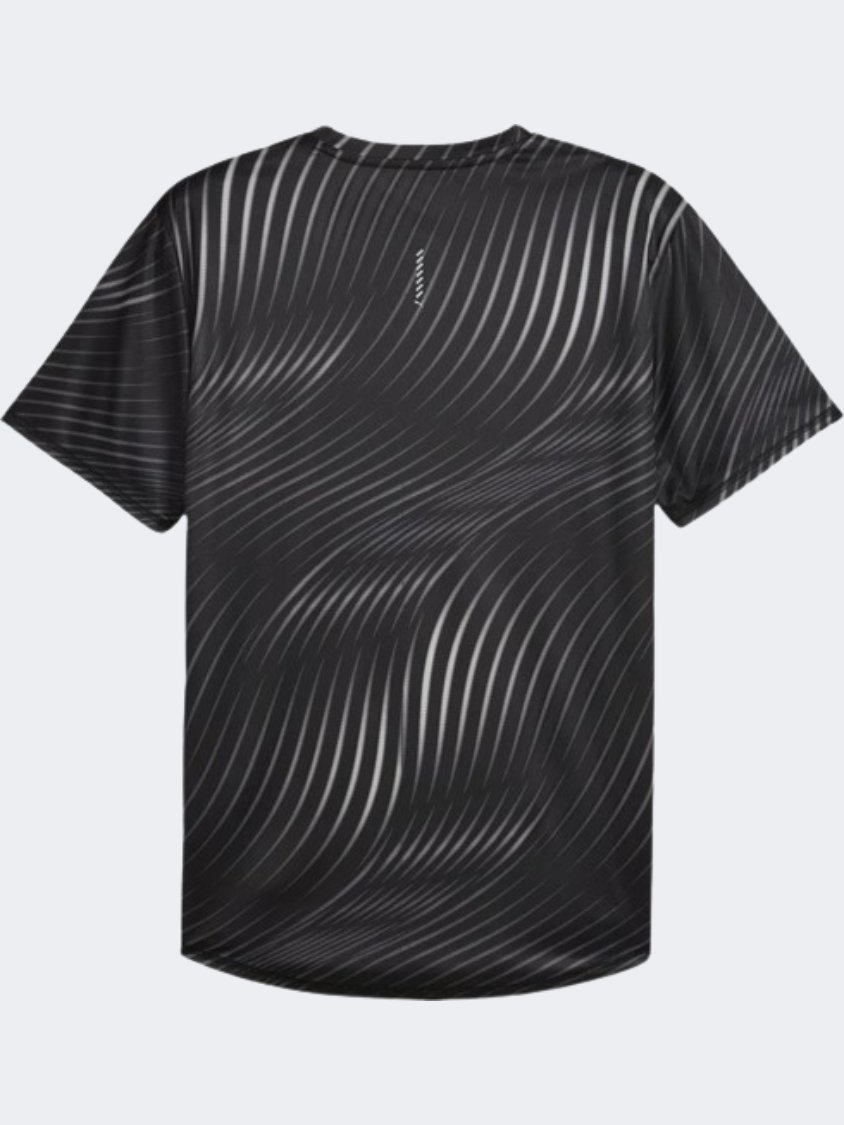 Puma Run Favorite Aop Men Running T-Shirt Black Printed
