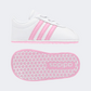 Adidas Vl Court 2.0 Crib Crib-Girls Lifestyle Espadrilles White And Pink F36603