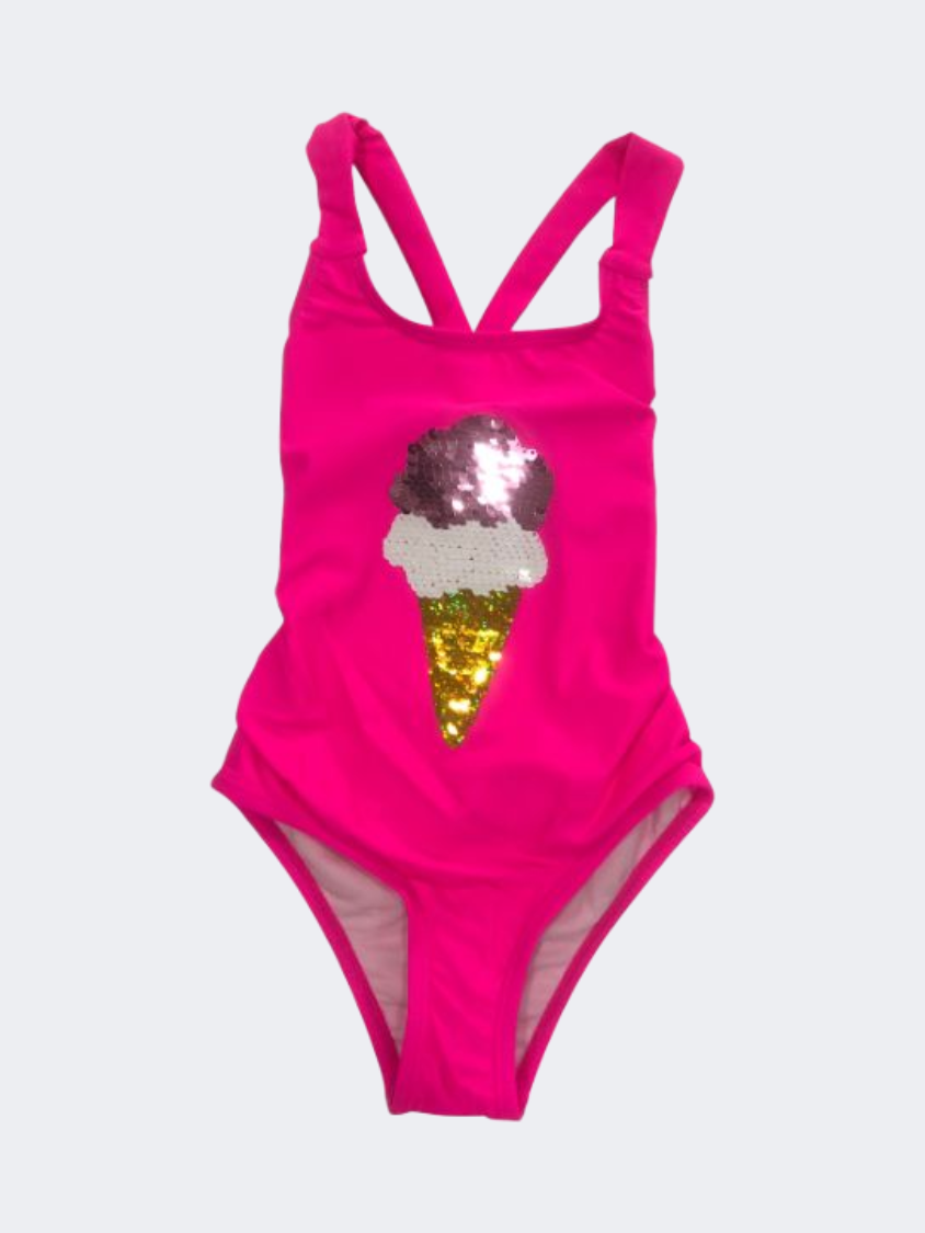 Topten One-Piece Swim Suit Girls  Beach Monokini Pink Ung017