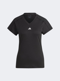 Adidas Aeroready Train Essentials Minimal Branding V-Neck Women Training T-Shirt Black