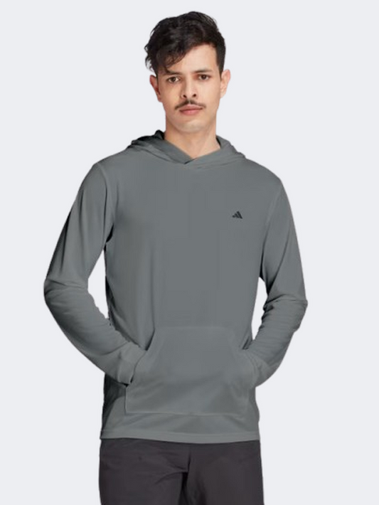 Adidas Essentials Men Training Hoody Solid Grey/Black
