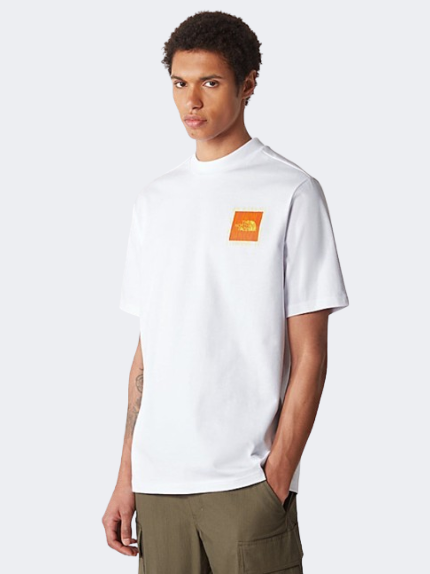 The North Face Boxy Men Lifestyle T-Shirt White/Orange