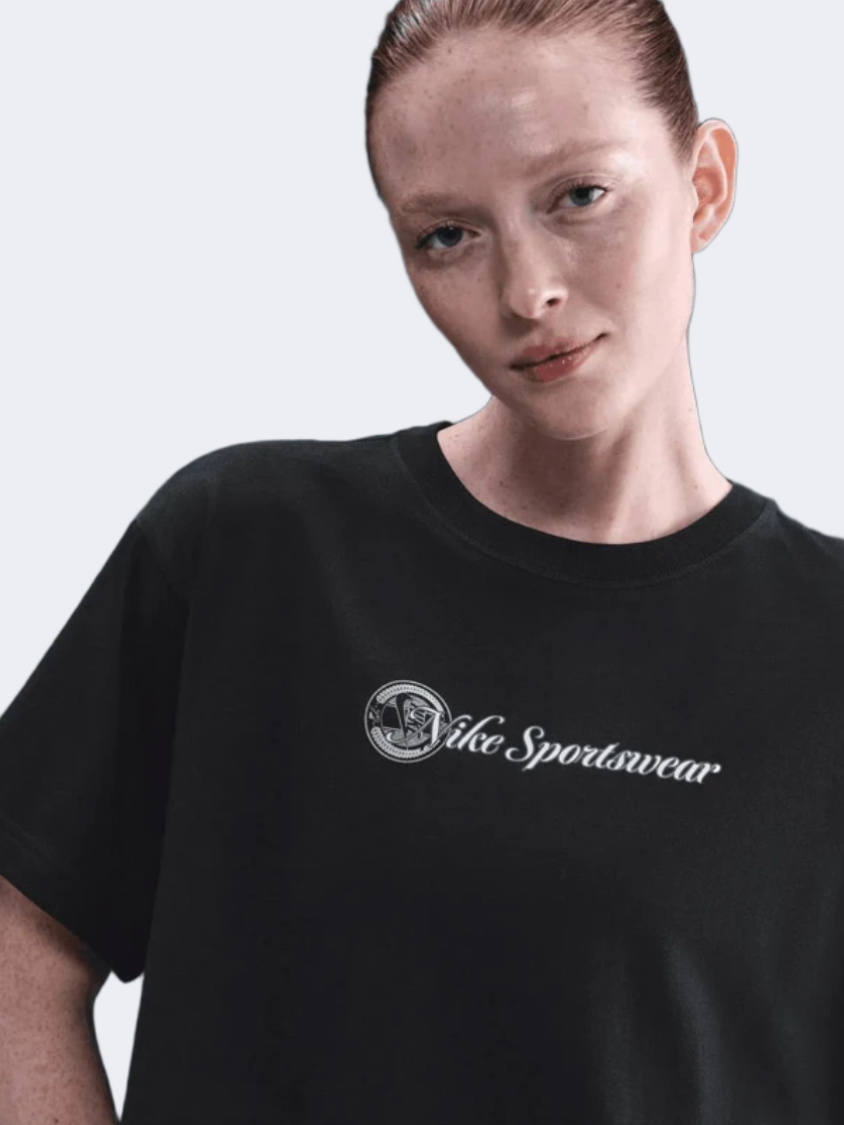 نايك سبورتسوير كاجوال كلوب نساء Lifestyle تي شيرت أسود