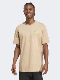 Adidas Food Grilled Cheese Graphic Men Sportswear T-Shirt Warm Sandstone