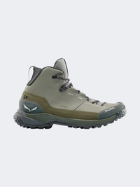 حذاء المشي للرجال Salewa Puez Leather Mid Powertex ظل/زيتوني داكن