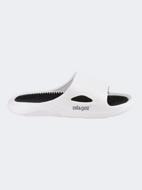 Oil & Gaz Relaxed Unisex Beach Slide White/Black