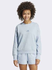 سويت شيرت نسائي رياضي Adidas All Szn وندر بلو