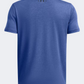 Under Armour Logo Wordmark Boys Training T-Shirt Tech Blue/Black