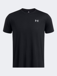 Under Armour Launch Camo تيشيرت جري رجالي أسود/عاكس