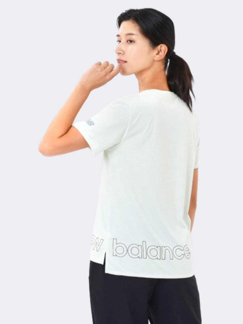 New Balance Sport Essentials Graphic Women Performance T-Shirt Natural Mint