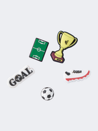 حزمة Crocs Soccer Star 5 المكونة من 5 قطع من تعليقات جيبيتز للجنسين لنمط الحياة