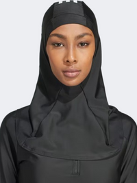 Adidas حجاب نسائي للسباحة بالاكلافا أسود/أبيض