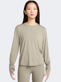 تيشيرت تدريب نسائي بأكمام طويلة Nike One Classic Df أخضر فاتح/أسود