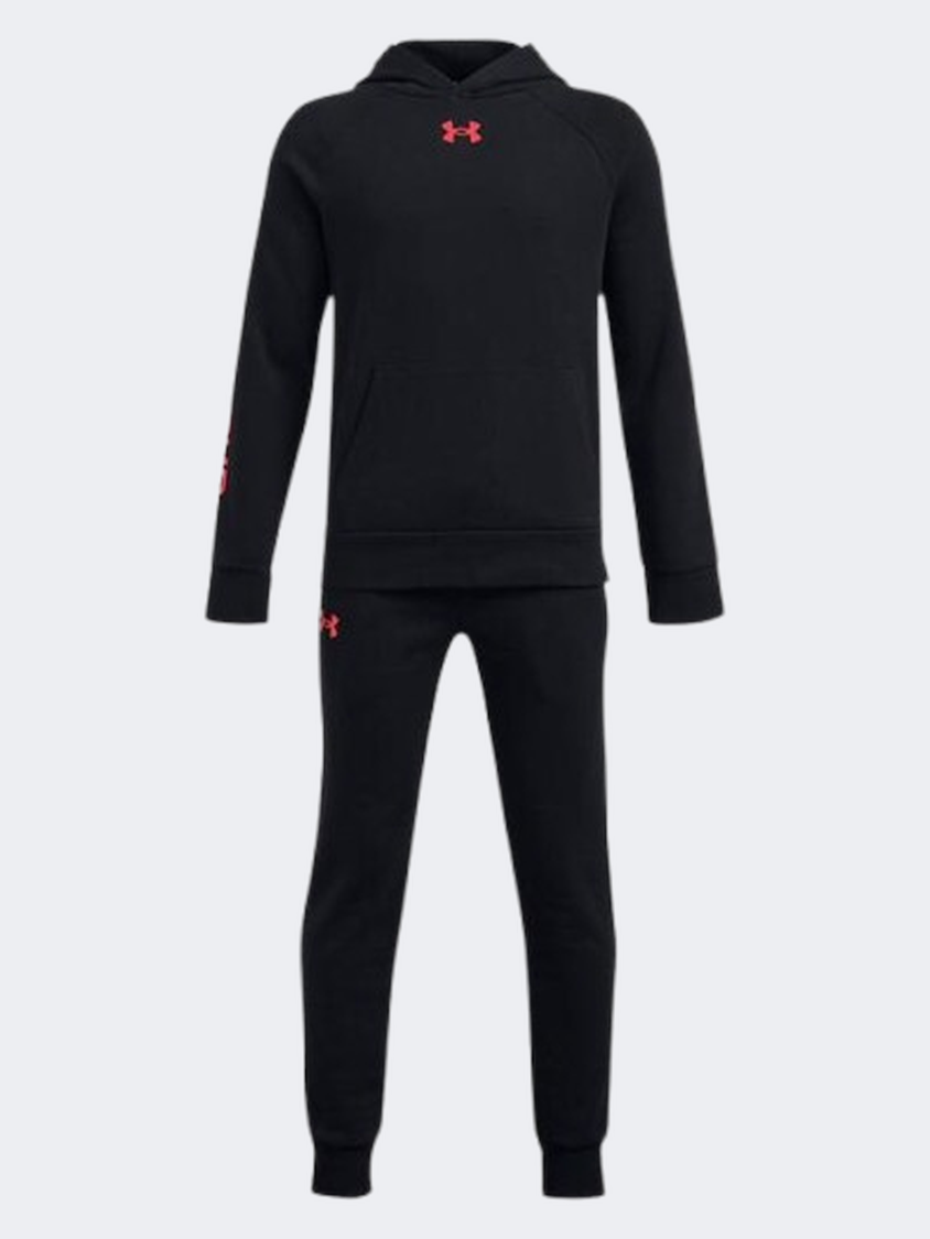 Under Armour Rival Fleece Boys Training Suit Black/Red