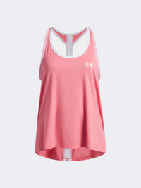 توب تدريبي للبنات من Under Armour Tech Knockout وردي/أبيض