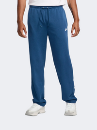 بنطال نمط حياة رجالي Nike Club French Terry مفتوح الحافة لون أزرق/أبيض