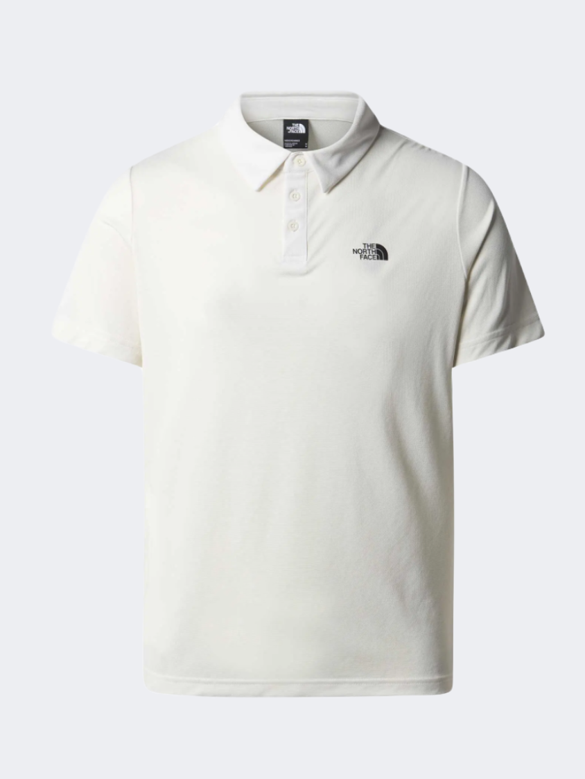 The North Face  Men Hiking Polo Short Sleeve White Dune