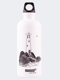 قارورة ماء لايف ستايل للجنسين Sigg Traveller Moomin Lighthouse أبيض/رمادي