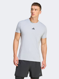 تيشيرت تدريب رجالي Adidas D4T Workout باللون الفضي Halo Silver