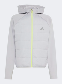 Adidas Hybrid Kids-Boys Sportswear Jacket Grey/Silver