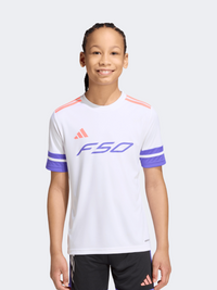 Adidas F50 Boys Jersey Football White/Solar Turbo