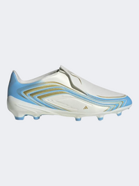 حذاء كرة القدم للأطفال Adidas F50 Messi League بدون أربطة أرضية صلبة أزرق/أبيض