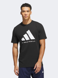 Adidas Found Graphic Men Basketball T-Shirt Black/White
