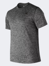 تيشيرت أداء رجالي New Balance Core Heathered أسود هيثرد