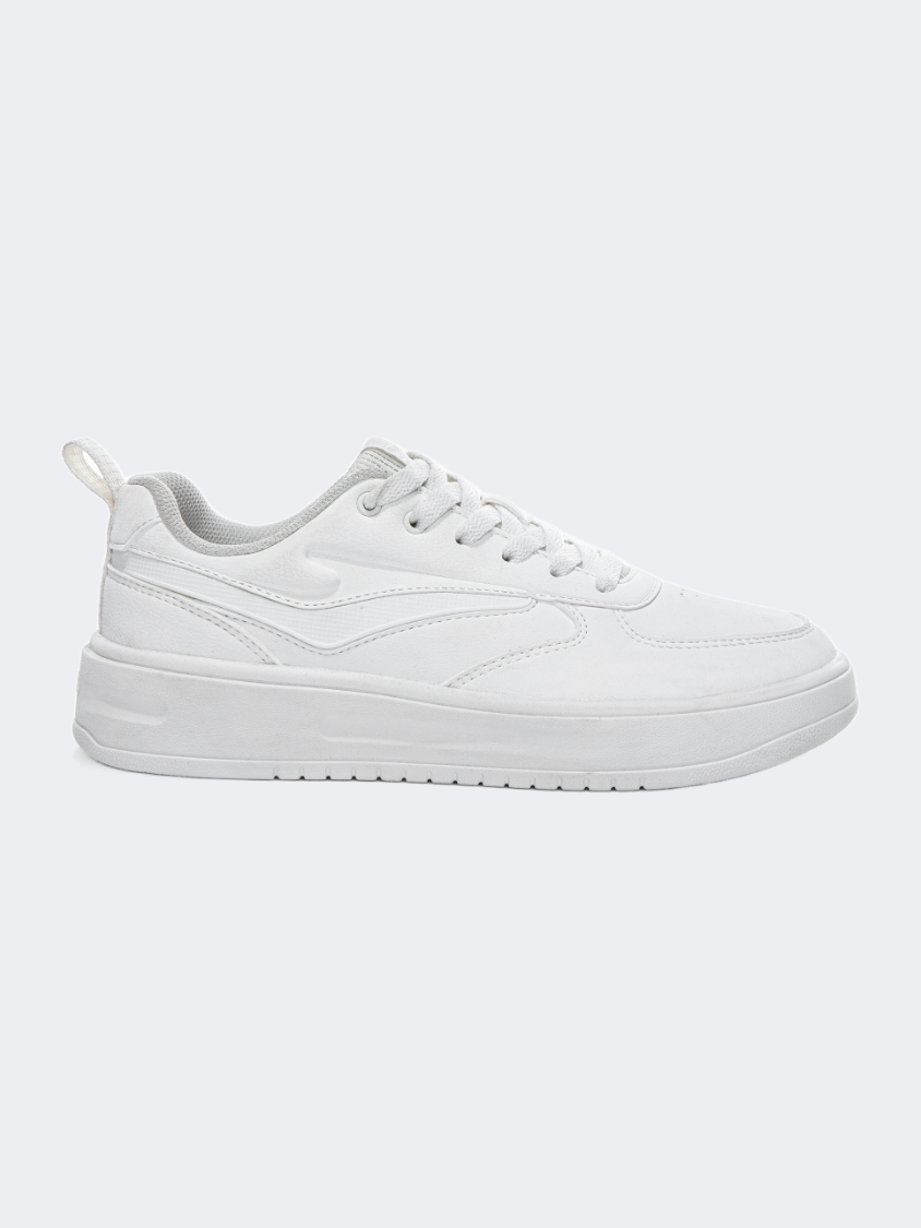 Erke Skateboard Women Lifestyle Shoes Light White