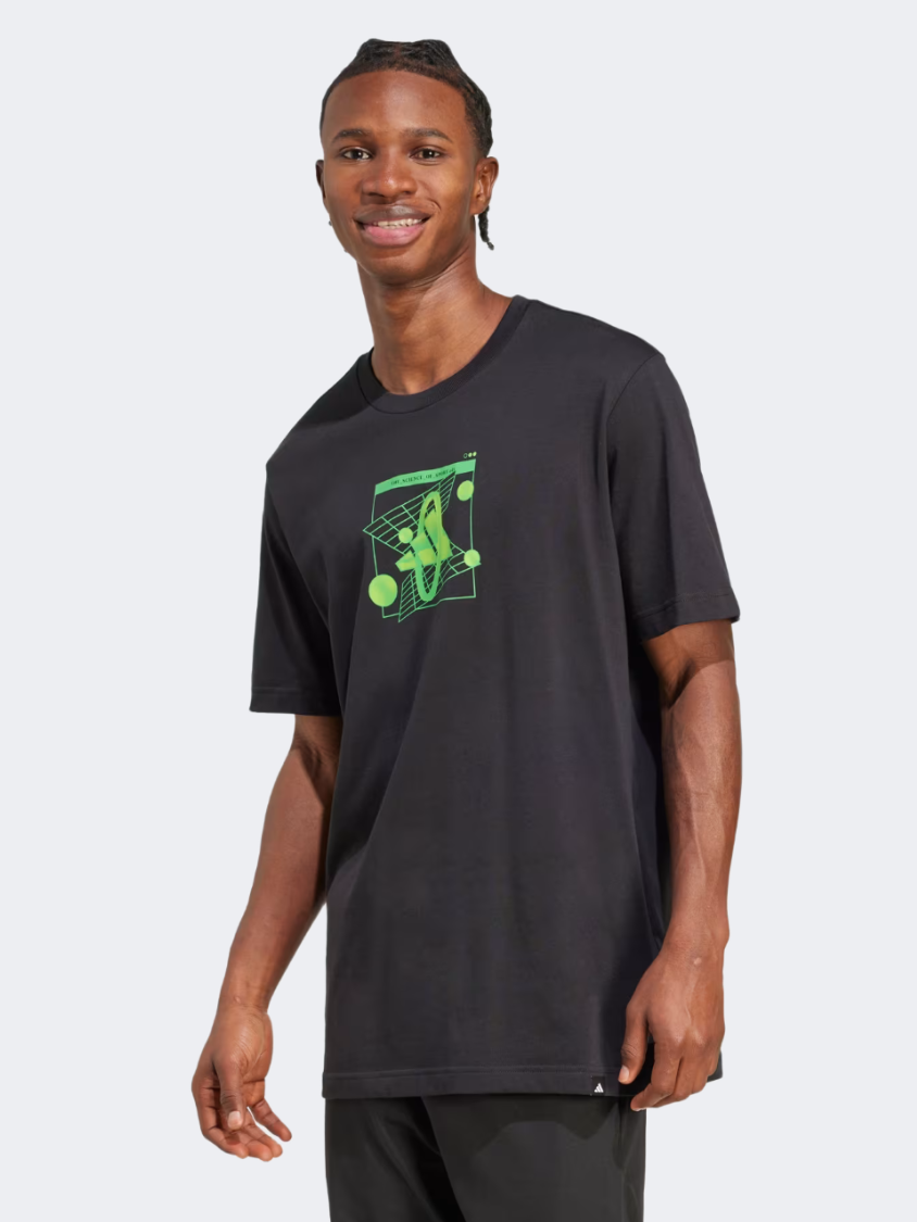Adidas Retro Futurism Graphic Men Sportswear T-Shirt Black
